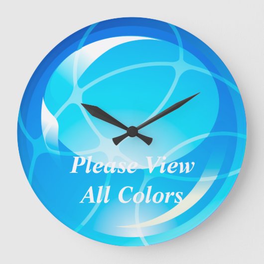 球1～10の壁掛け ラージ壁時計 (正面)