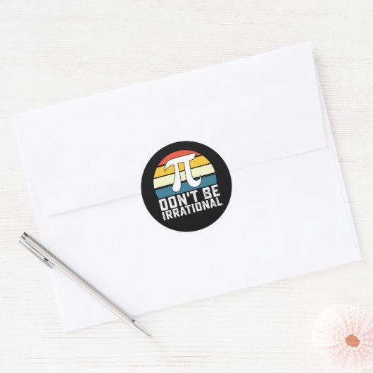 理不尽なパイ日の数学でない ラウンドシール (封筒)