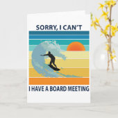 理事会のサーフィンを持てなくてごめんなさいおもしろい カード (黄色い花)