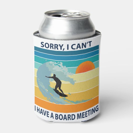 理事会のサーフィンを持てなくてごめんなさいおもしろい 缶クーラー (缶正面)