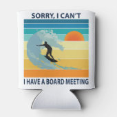 理事会のサーフィンを持てなくてごめんなさいおもしろい 缶クーラー (裏面)