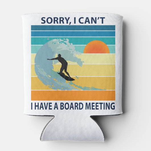 理事会のサーフィンを持てなくてごめんなさいおもしろい 缶クーラー (裏面)