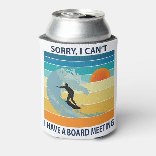 理事会のサーフィンを持てなくてごめんなさいおもしろい 缶クーラー (缶裏面)