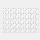 理化学原子シンボルB&Wテーマ ラッピングペーパーシート (正面3)