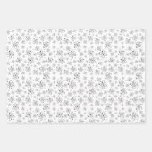 理化学原子シンボルB&Wテーマ ラッピングペーパーシート (正面2)