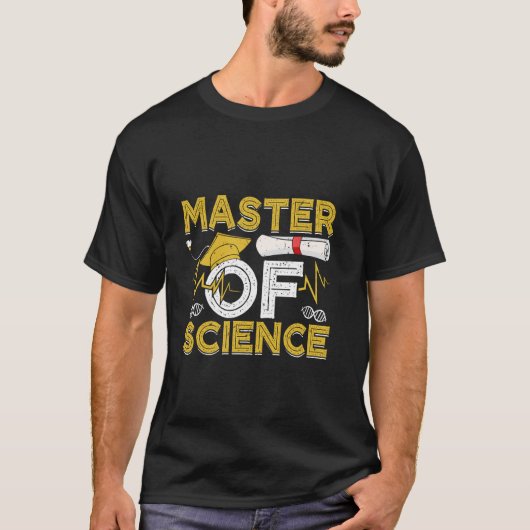 理学修士 おもしろ 修士号 Tシャツ (正面)