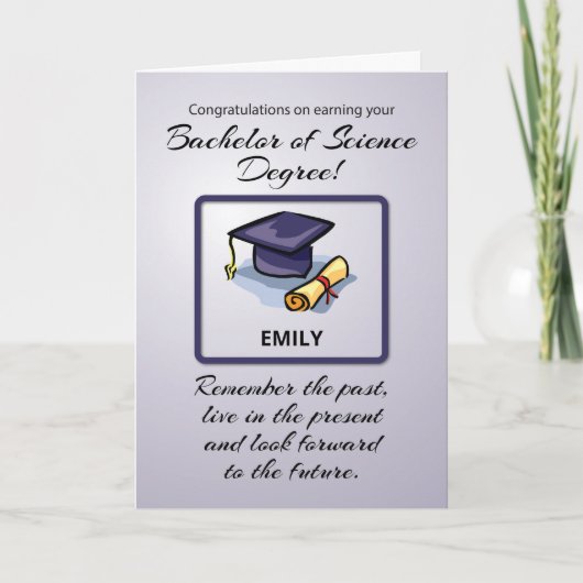 理学士卒業，覚えて過去 カード (正面)