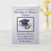 理学士卒業，覚えて過去 カード (黄色い花)