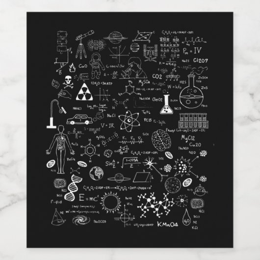 理学理学理数化学生物学天文学 ワインラベル (シングルラベル)