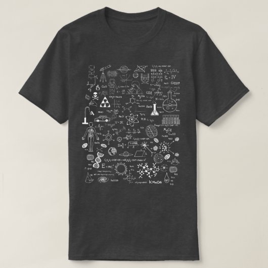 理学理学理数化学生物学天文学 Tシャツ (デザイン正面)