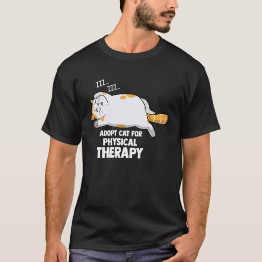 理学療法のための猫の里親 Tシャツ (正面)