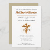 理学療法博士(DPT)卒業のシンボル 案内状 (正面/裏面)