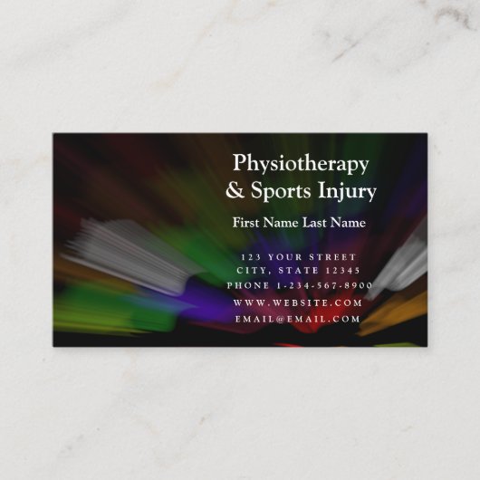 理学療法及びスポーツ傷害ビジネスカード 名刺 (正面)