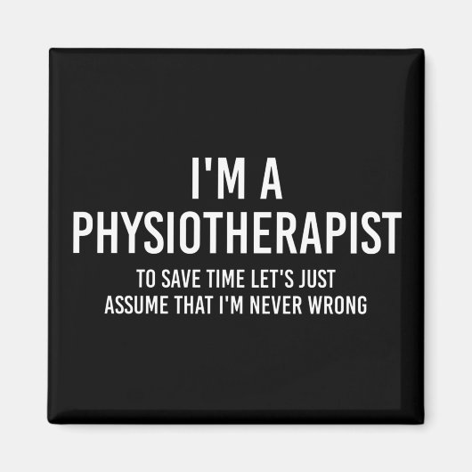 理学療法士おもしろい諺PTギフト マグネット (正面)