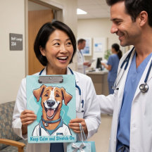 理学療法士と医師へのかわいい犬のギフト