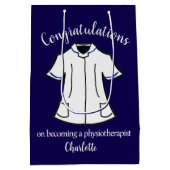 理学療法士に就任おめでとう ミディアムペーパーバッグ (裏面)