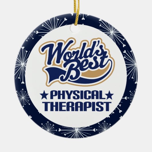 理学療法士のギフトのオーナメント セラミックオーナメント (正面)