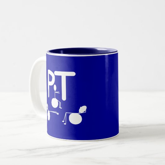 理学療法士のギフトのユニークなグラフィック ツートーンマグカップ (正面左)