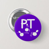 理学療法士のギフトのユニークなグラフィック 缶バッジ (正面&裏面)