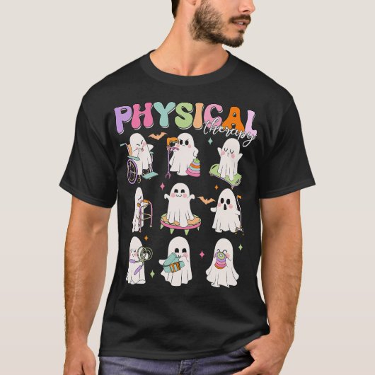 理学療法士のハロウィーン お化け スプーキー シーズン Tシャツ (正面)