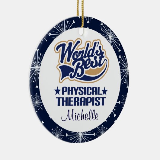 理学療法士のパーソナライズなギフトのオーナメント セラミックオーナメント (右)