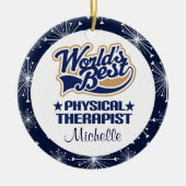 理学療法士のパーソナライズなギフトのオーナメント セラミックオーナメント (正面)