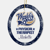 理学療法士のパーソナライズなギフトのオーナメント セラミックオーナメント (左)