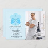 理学療法士の写真 卒業式招待状 招待状 (正面/裏面)