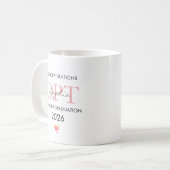理学療法士の卒業式 オーダーメイドクラス コーヒーマグカップ (正面左)