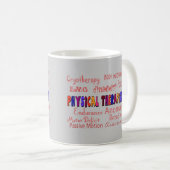 理学療法士の専門用語のギフト コーヒーマグカップ (正面右)