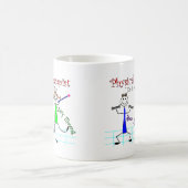 理学療法士の棒人間たちは"保ちます移動を" コーヒーマグカップ (中央)