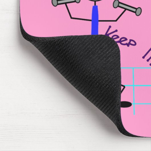 理学療法士の棒人間たちは"保ちます移動を" マウスパッド (コーナー)