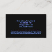 理学療法士の運動と機能回復 名刺 (裏面)