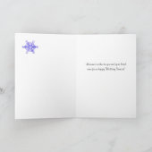 理学療法士の雪片のレースのためのクリスマス シーズンカード (内部)