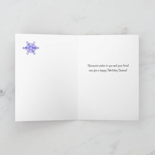 理学療法士の雪片のレースのためのクリスマス シーズンカード (内部)