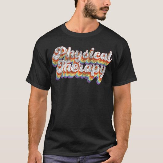 理学療法士 アシスタント レトロ ヴィンテージ Tシャツ (正面)