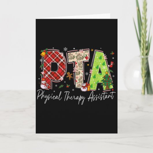 理学療法士 インスタント PTA サンタ クリスマス カード (正面)
