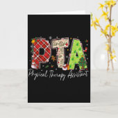理学療法士 インスタント PTA サンタ クリスマス カード (黄色い花)