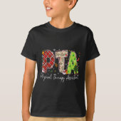 理学療法士 Therast 即時 PTA サンタ クリスマス Tシャツ (正面)