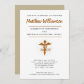 理学療法学修士課程卒業の象徴 案内状 (正面/裏面)