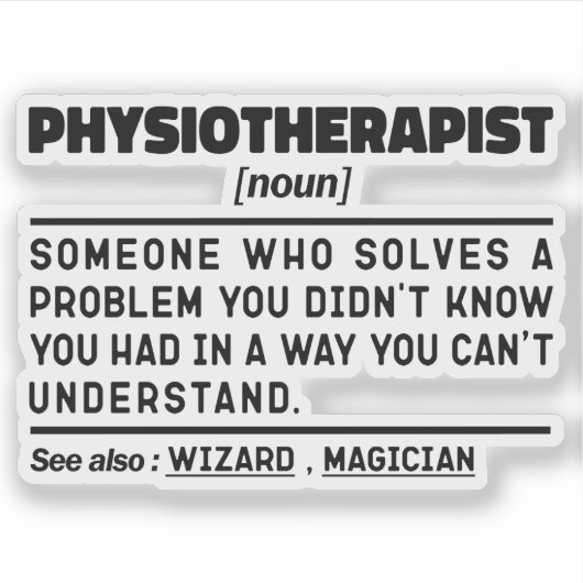 理学療法家名詞理学療法士クール シール (正面)