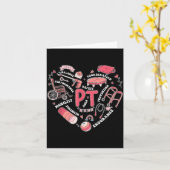 理学療法 バレンタイン ハート型 物理療法 カード (黄色い花)