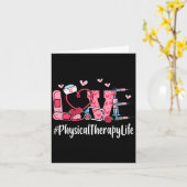 理学療法 愛 ヴァレンタインデー 女性 ハート アップ カード (黄色い花)