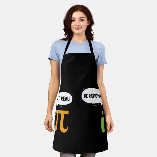 理実在理Math Pi日おもしろいギークの取得 エプロン (着用した状態)