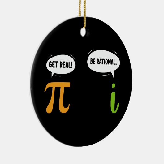 理実在理Math Pi日おもしろいギークの取得 セラミックオーナメント (右)