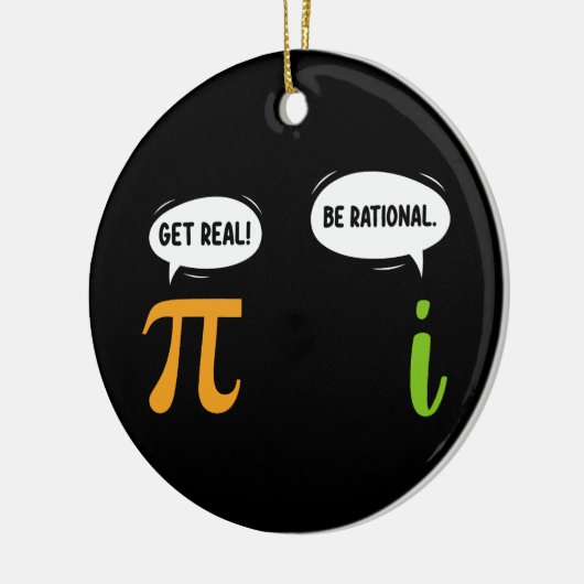 理実在理Math Pi日おもしろいギークの取得 セラミックオーナメント (左)