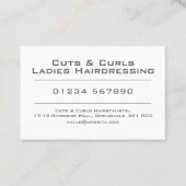 理容又は理容師アポイントメントカード 名刺 (正面)