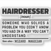 理容名詞バーバーショップの高おもしろいさ シール (正面)