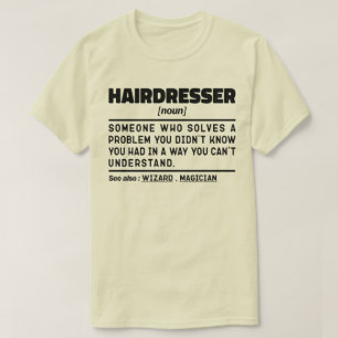 理容名詞バーバーショップの高おもしろいさ Tシャツ