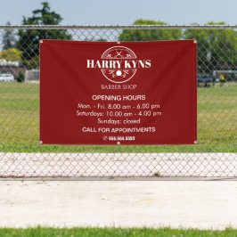 理容室の営業時間カスタム 横断幕